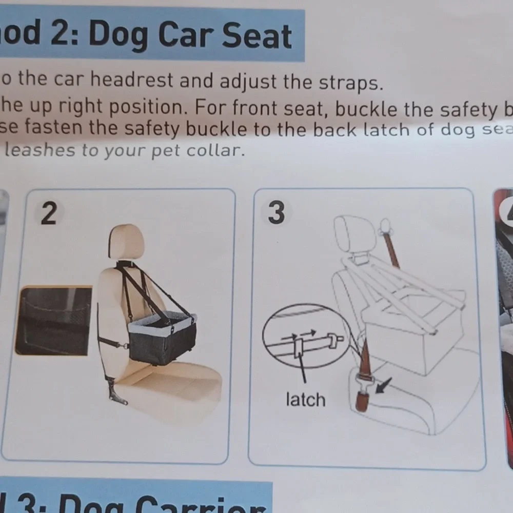 Dog car seat carrier pet smart new